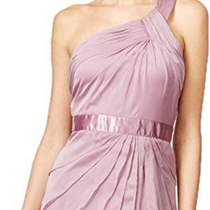 Adrianna Papell Womens Tiered One Shoulder Cocktail Dress